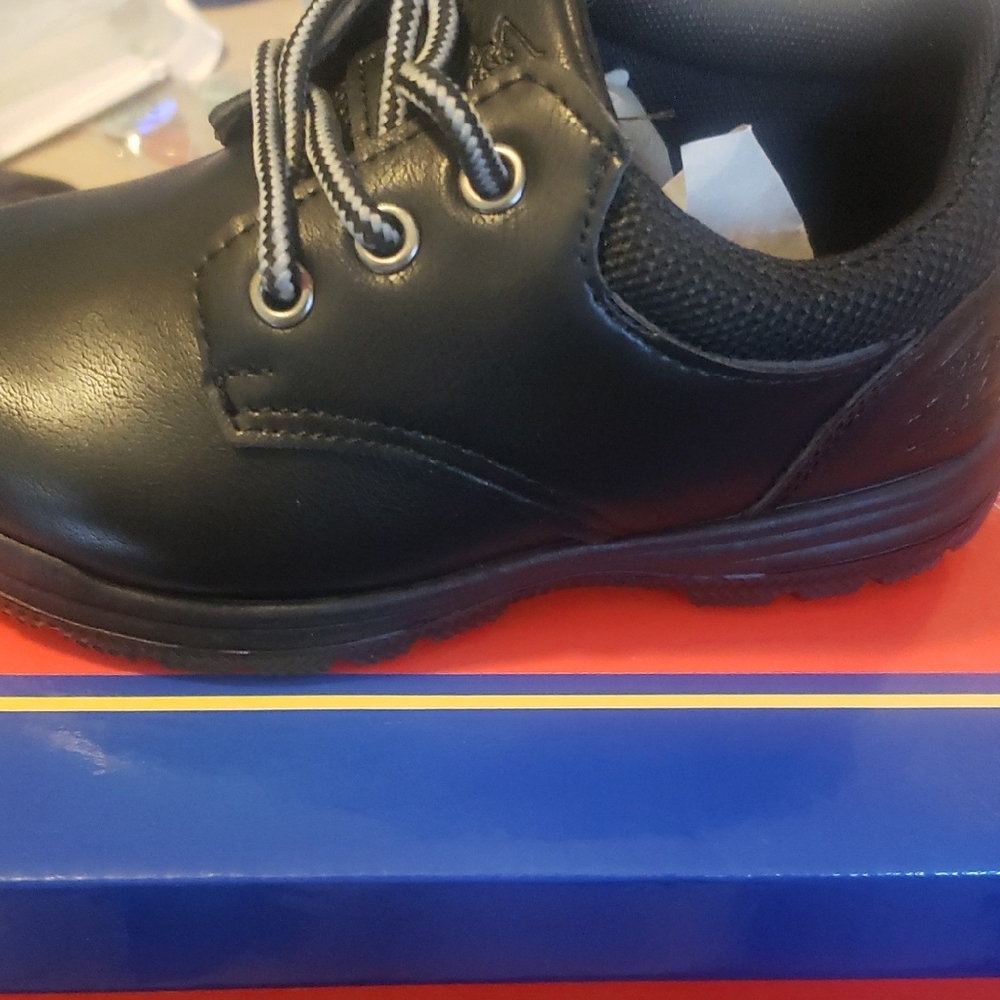 Kids Black Lace-Up Shoes